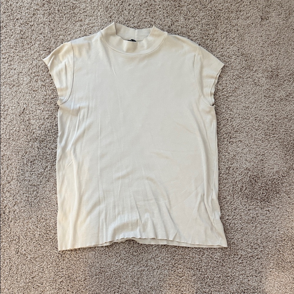 Zara Cream Short Sleeve Women's Tee